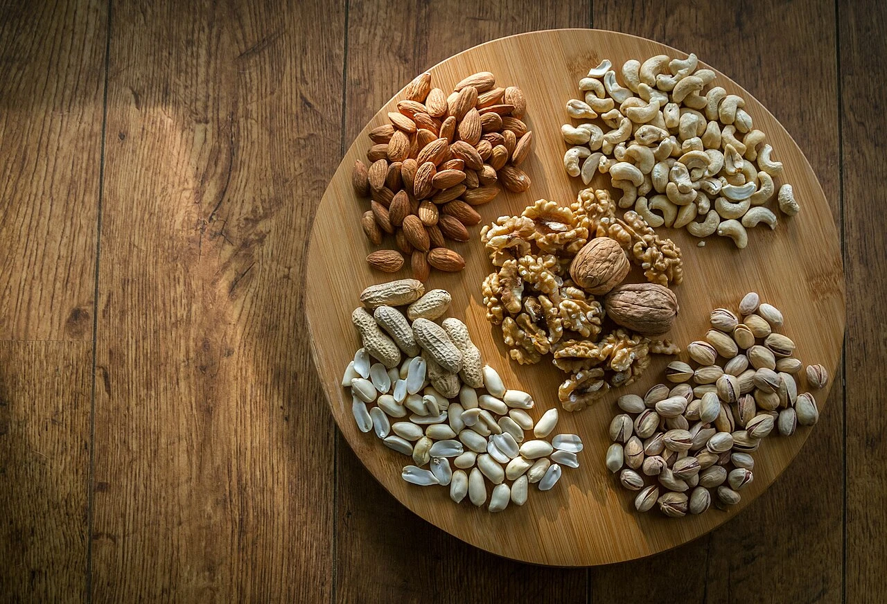 Almonds, walnuts, pistachios and cashews