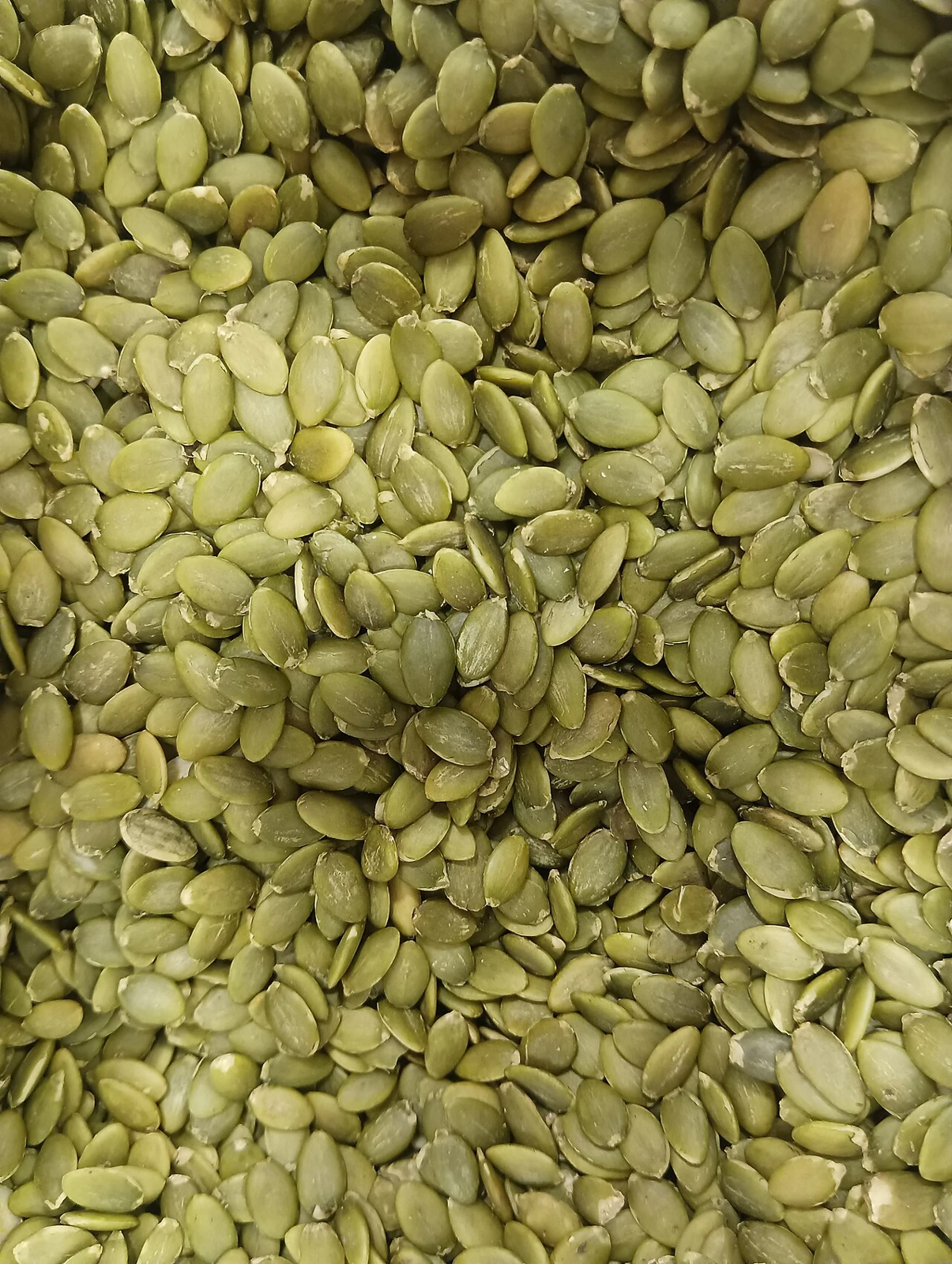 Shelled green pumpkin seeds